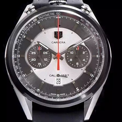 태그호이어 남성용 까레라 43mm 블랙 다이얼 TAG0212 실사 이미지