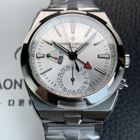 바쉐런 콘스탄틴 남성용 오버시즈 듀얼타임 오토매틱 칼리버 5200 타입 41mm 메탈줄 실버다이얼 vac27802 실사 이미지